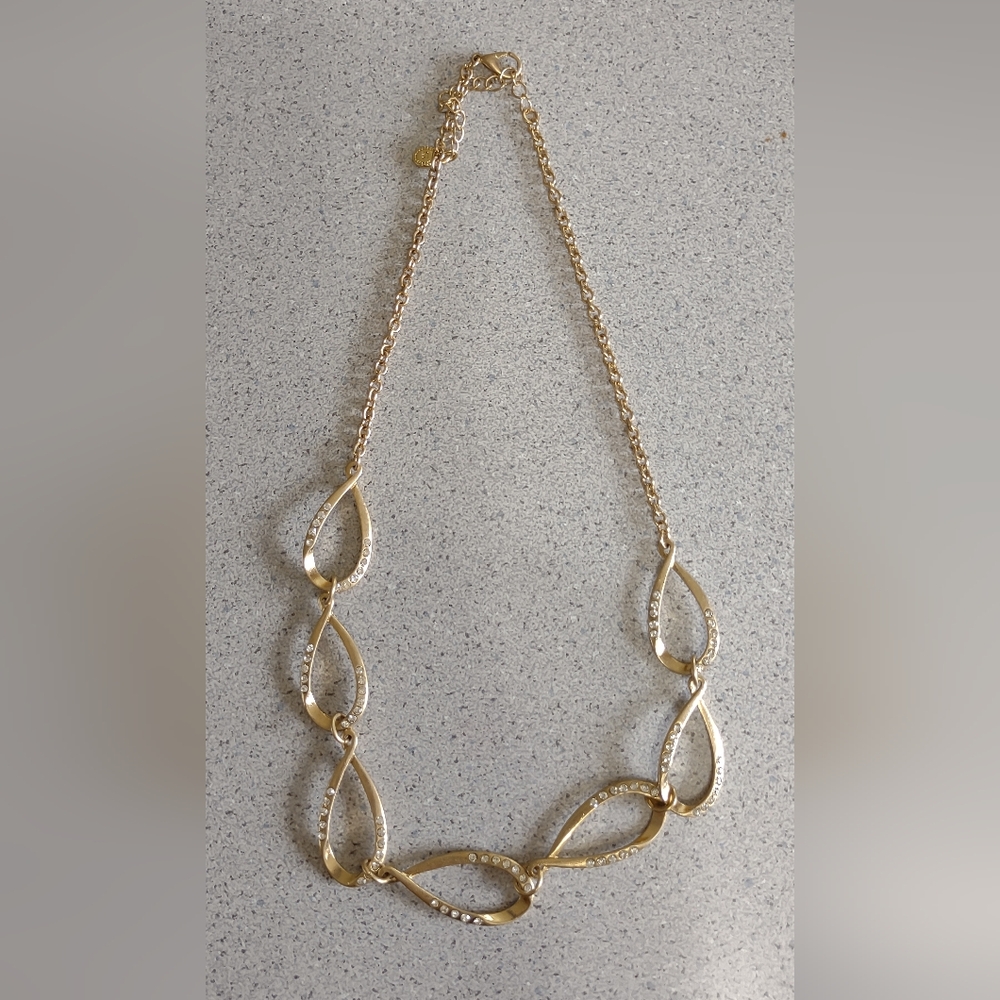 Lower price!*Gold Tone W Crystals+BONUS